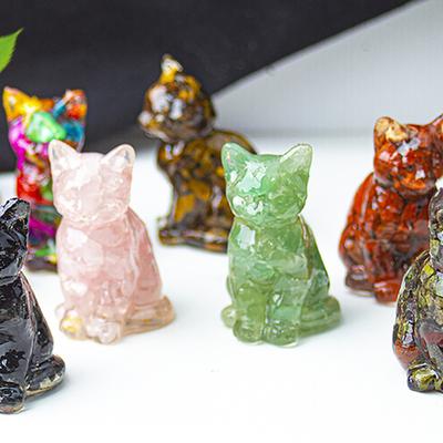 Katze Schmuck Traditionell Desktop Wohnaccessoires Teeset Haustier Sammlung Skulptur Handwerk