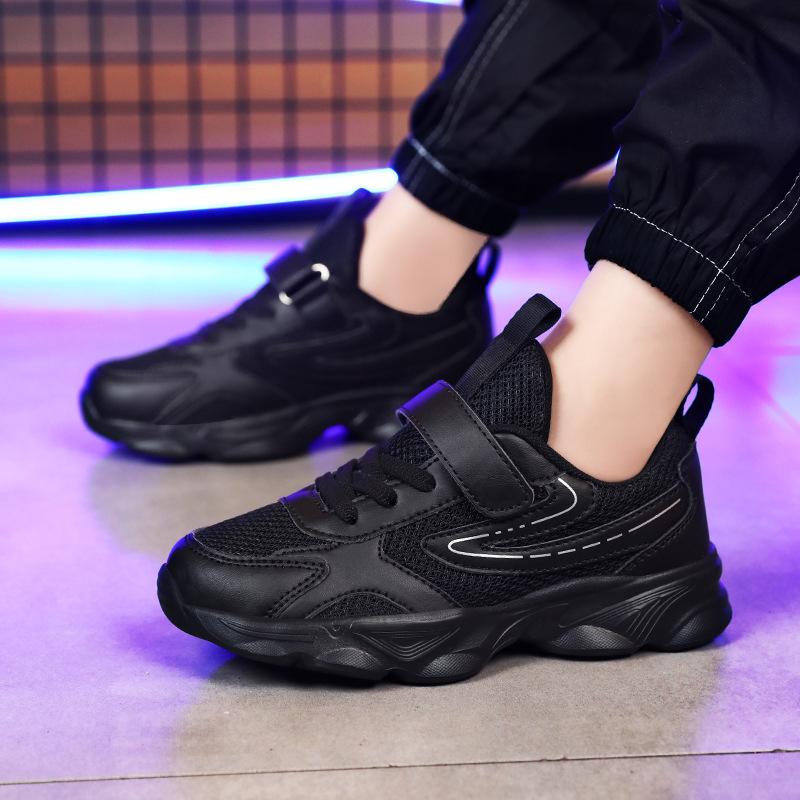 Gränsöverskridande het rea: Vita mesh-skor för pojkar, andas, mjuk och mångsidig, avslappnad sportlöpning