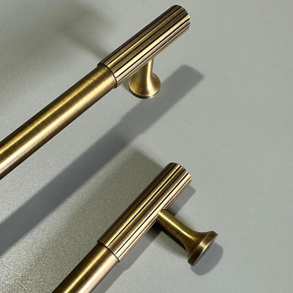 Antique Solid Brass Knurled Handle Wardrobe Pulls Furniture Door Pull Cupboard