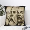 Karl Marx Engels And Lenin Pillow Case  Design Pillow Cover For Sofa Bedroom Home Decor Kawaii Pillowcases