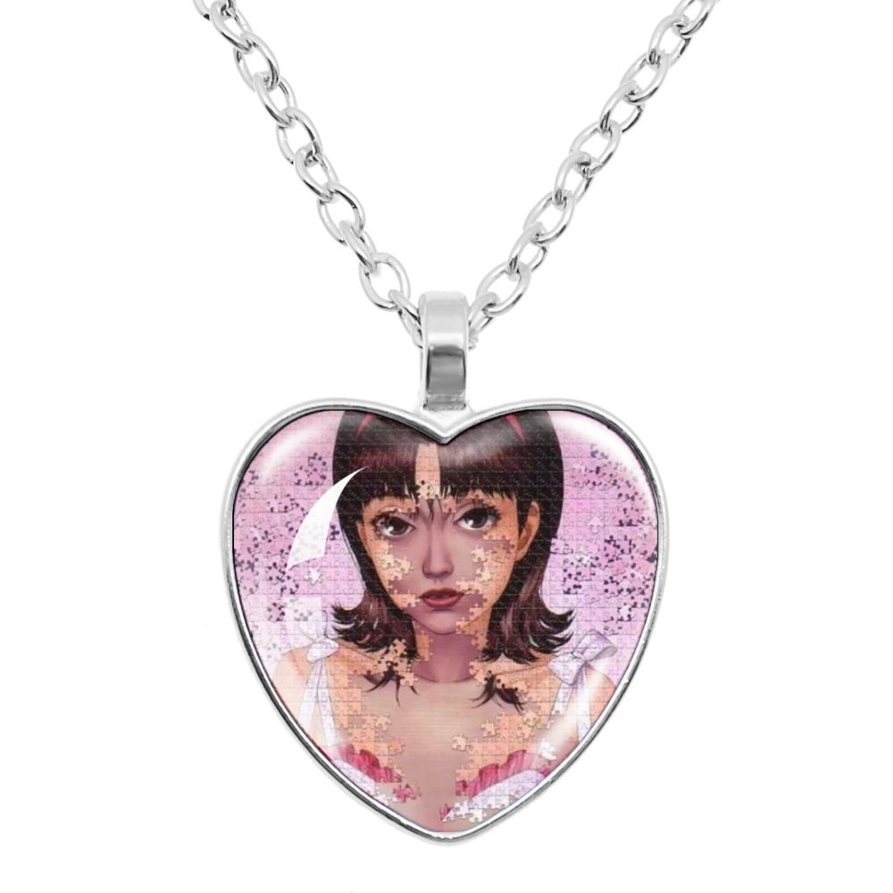 Perfect Blue Anime Movie Cartoon Glass Heart-Shape Pendant Necklace Cass Heart Shape Pendant Necklace Jewelry Charm Collect Gift