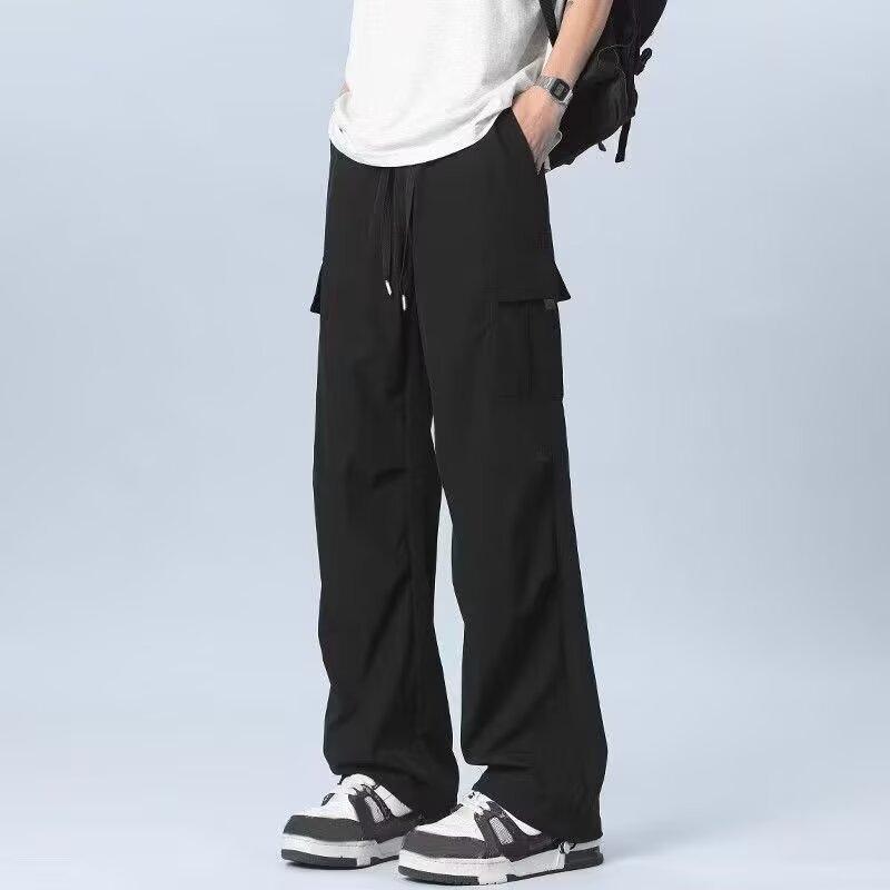 Tooling Casual Pants Men's Summer Thin Quick-drying Breathable Men's Casual Pants Loose Straight Pants Men's Summer