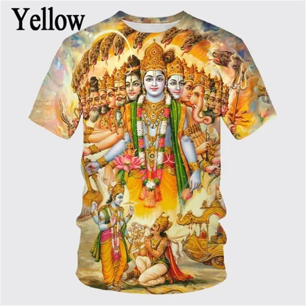 The Latest Fashion Hindu God Lord Shiva 3D Printied Men Women T Shirt Summer Cool Personality Casual O-Neck Short Sleeves Tops