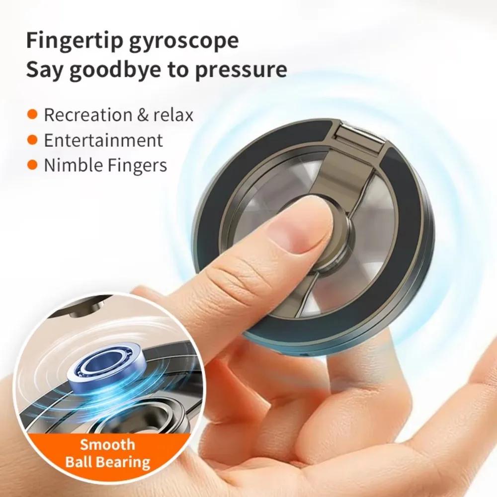 Portable Magnetic Phone Ring Holder Double-sided 360° Rotation Cell Phone Grip Stand Metal Foldable Stand For MagSafe Devices