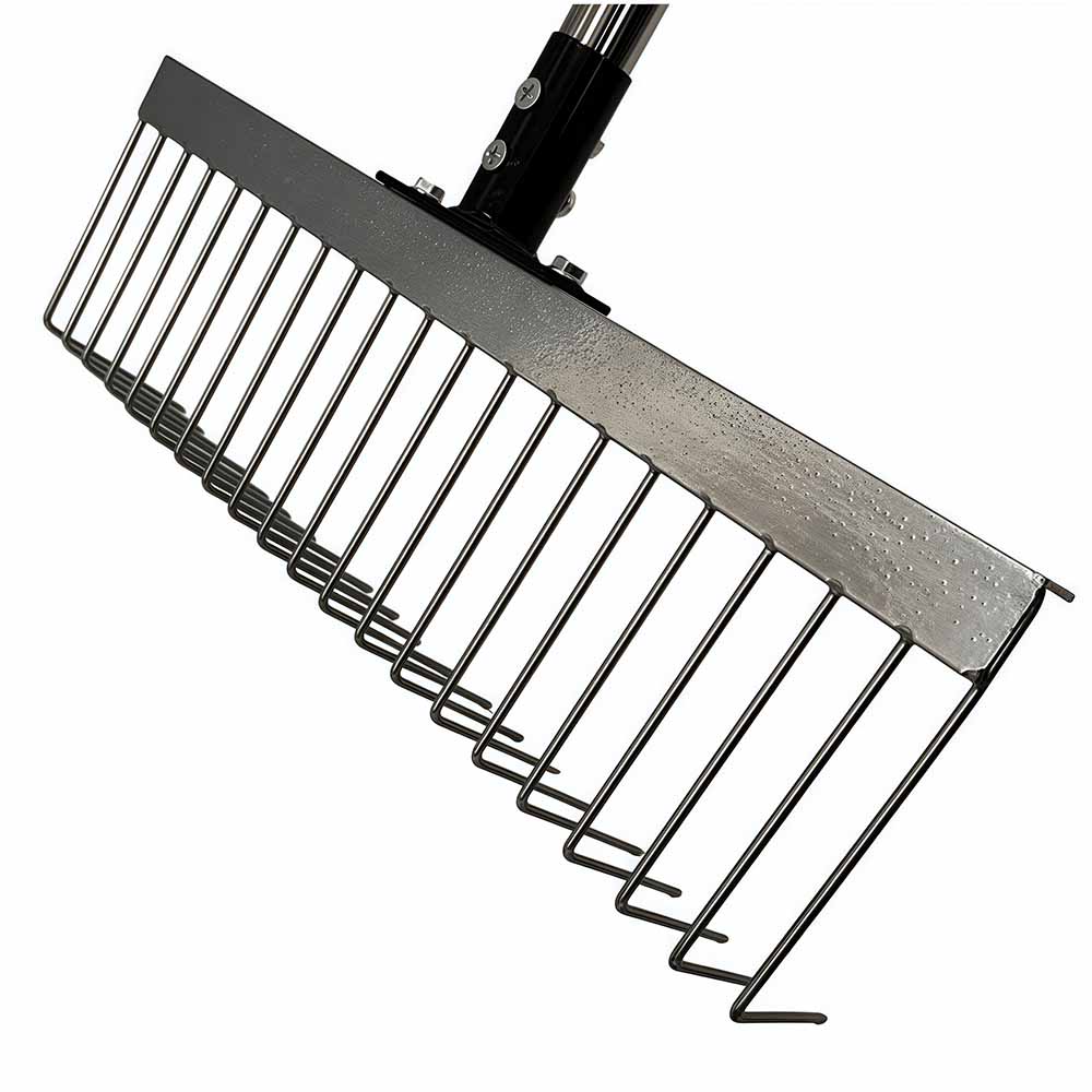 Multifunctiona steel rake Manganese Steel Durable Laborsaving Agricultural Nine-tooth Nail Rake for raking grass, loosening soil