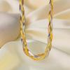 18K Gold Trendy Cuban Link Necklace: European & American Style, Non-Fading, Fashionable Personalized Chain, High-End Jewelry.