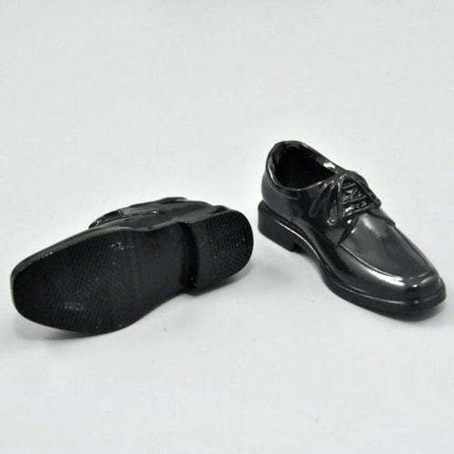 12" Male Action Figure Body Black 1/6 Lace-Up Shoes