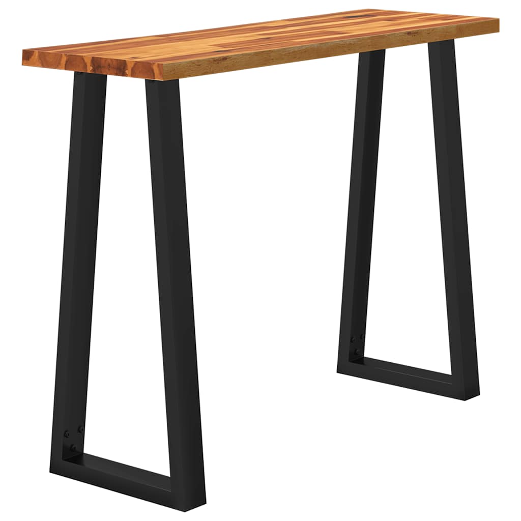 Console Table with Live Edge 110 x 35 x 80 cm Solid Acacia Wood