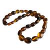 Unisex Raw Blood Amber Stone Necklace, Single-Strand Design