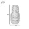 Homlly Clive Clear Bedside Carafe with Glass Cup for Bedroom or Kitchen