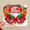 Eyeframe Girl Hairball Elk Christmas Funny Gift Frame Christmas Student Dress Up Gift Party Decoration Mirror
