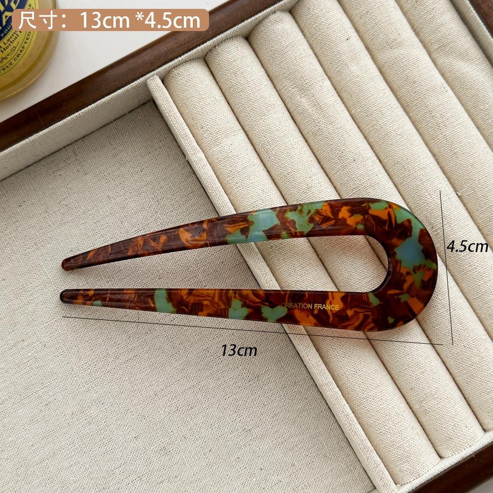 

Ацетатні U-подібні китайські шпильки-вилки для волосся, палички для волосся, жіночі, дівочі, вінтажні, шикарні, прості для укладання, аксесуари для волосся, пов язка на голову, гребінець, інструмент коричневий/зелений