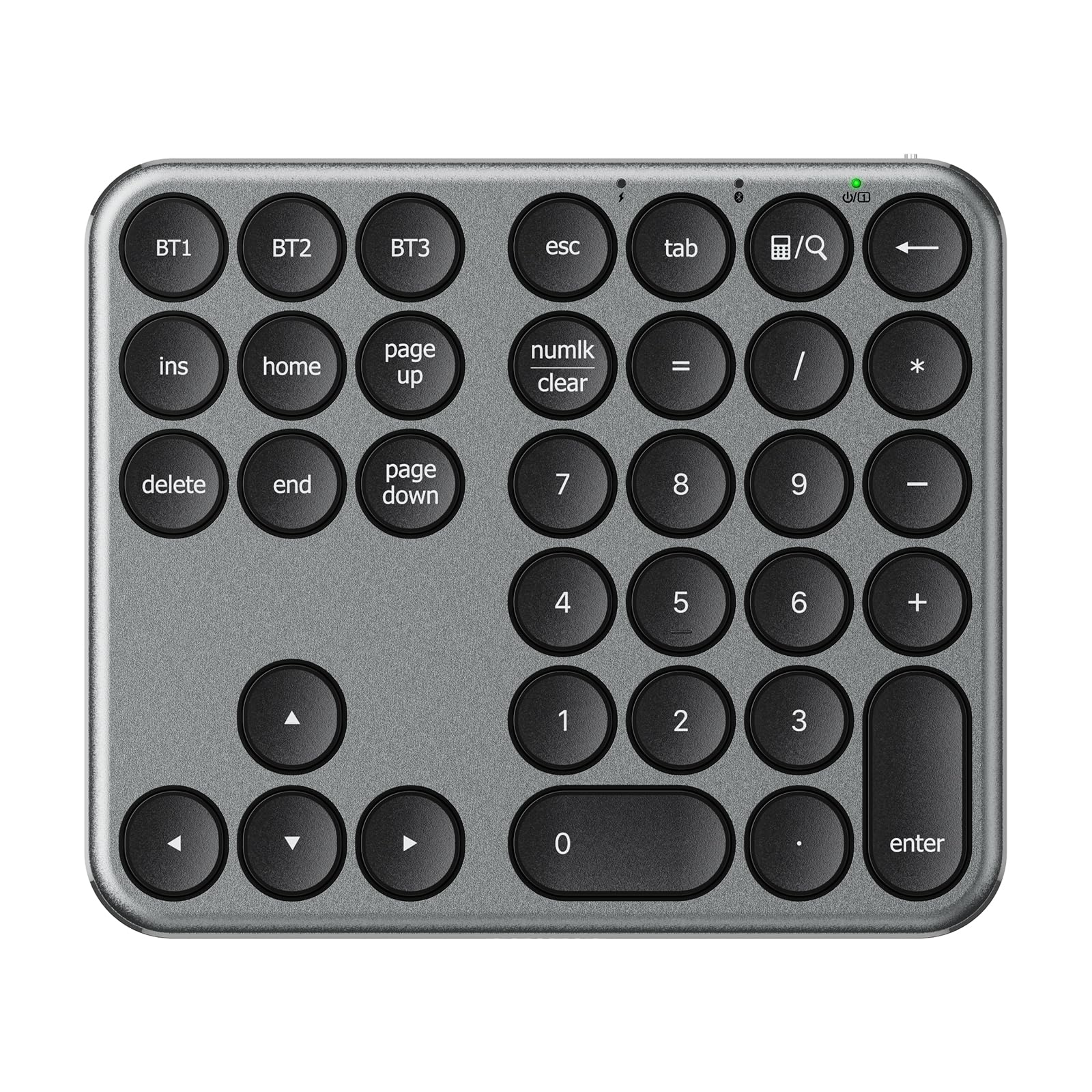 

iClever IC-KP11 Numeric Keypad, Bluetooth Wireless Number Keyboard, 3-Device Connection, Pantograph Type, Ultra-Thin and Lightweight, Metal