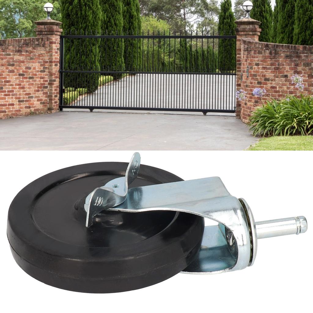 Gate Wheel Spring Loaded Caster Multi Function Damping Aluminum 5in 90kg Load Capacity(White )