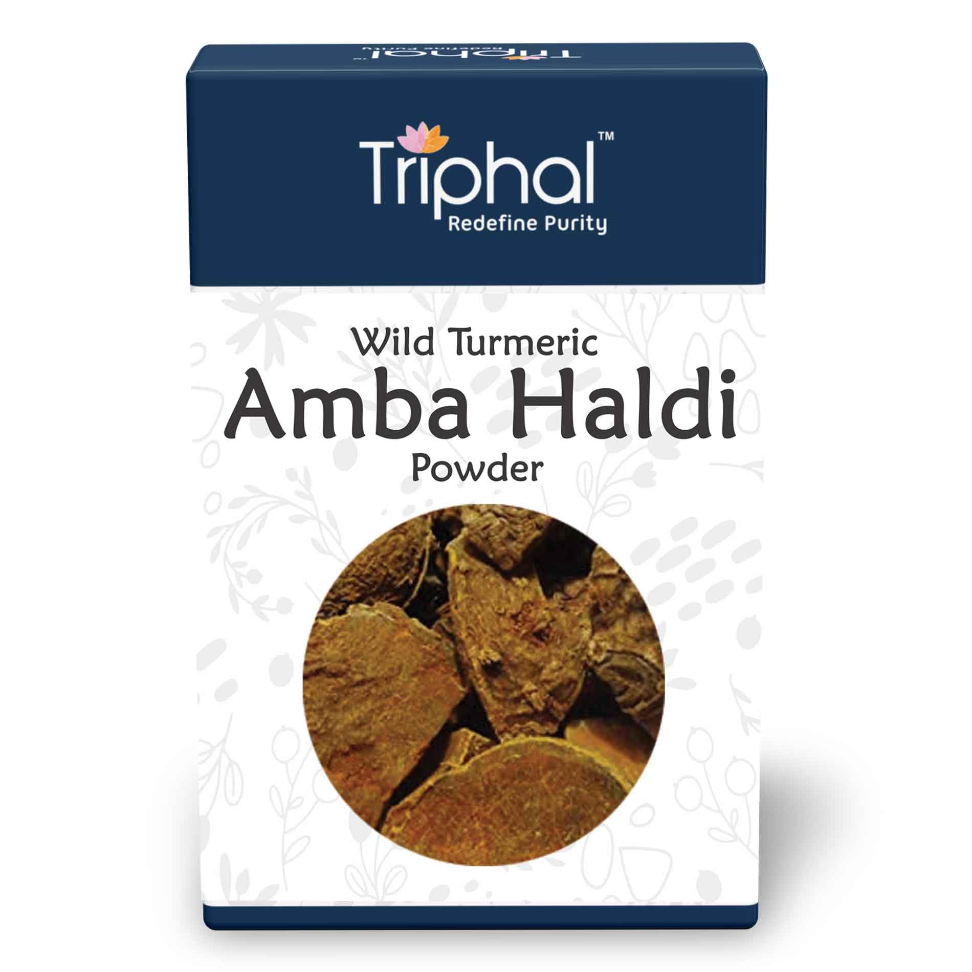 

TRIPHAL Amba Haldi Churna - 200g | Mango Ginger Powder (Aama Haldi) | Wild Turmeric Edible Grade | 100% Fresh, Pure & Natural
