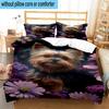 Diverse Dog Breeds Collage 3pcs Bedding,Including 1pc Duvet Cover And 2pcs Pillowcases Perfect for Christmas,Ideal for Bedroom, Dormitory