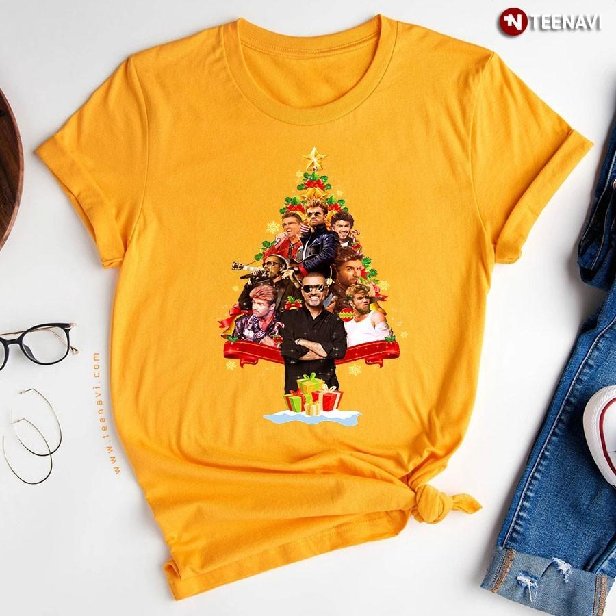 George Michael Christmas Tree Yellow S-234XL Shirt D1072 Unisex T-Shirt S
