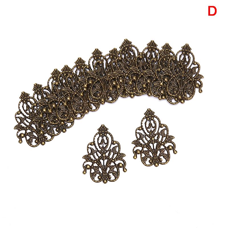 20Pcs Mix Filigree Crafts Hollow Diy Embellishments Findings Jewelry Accessories
