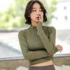 Half Zipper Sports Jacket Women Long Sleeve Standing Neck Tights Quick Dry Yoga Clothing Gym Running Fitness Tops Women