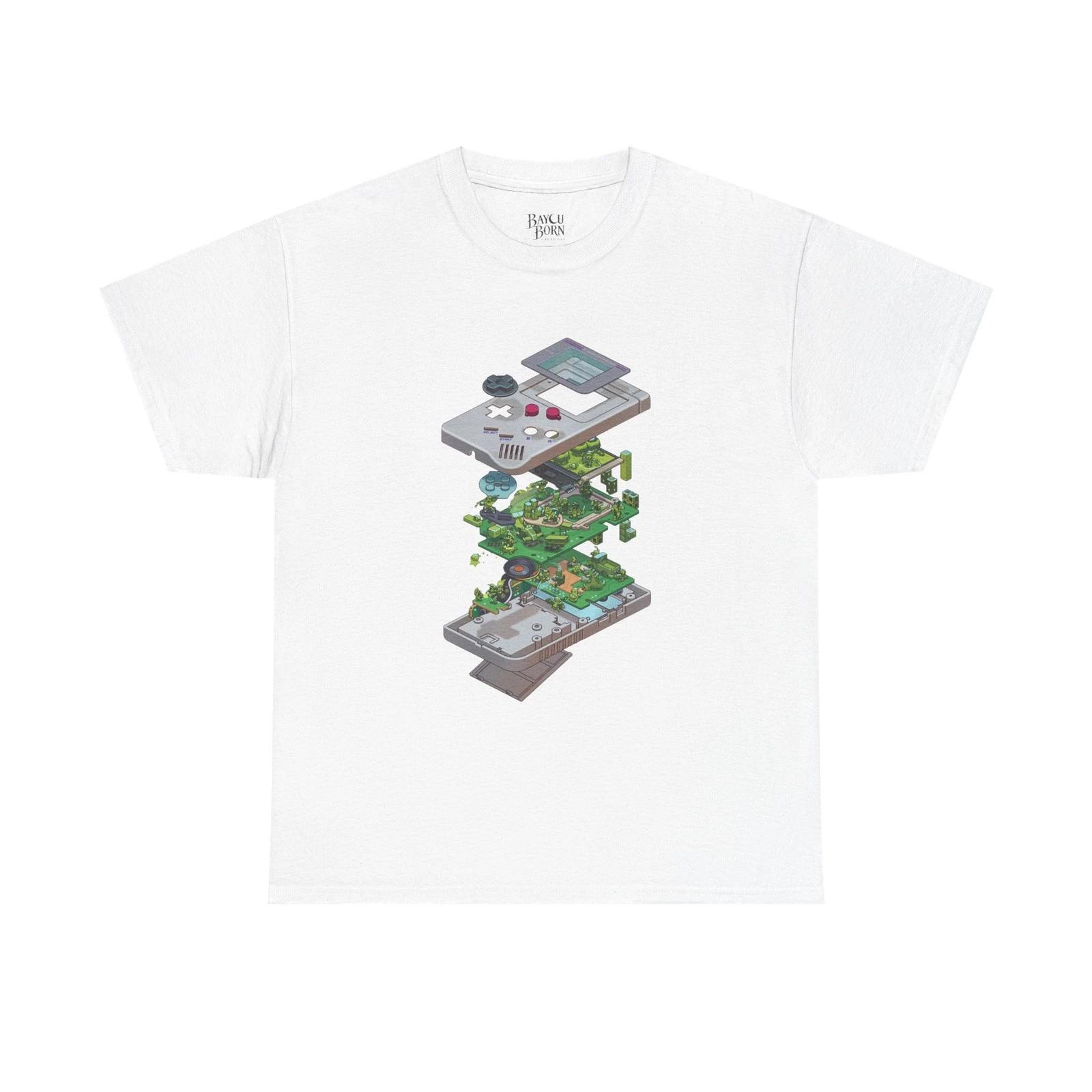 Retro GB Console Exploded Diagram Tee L