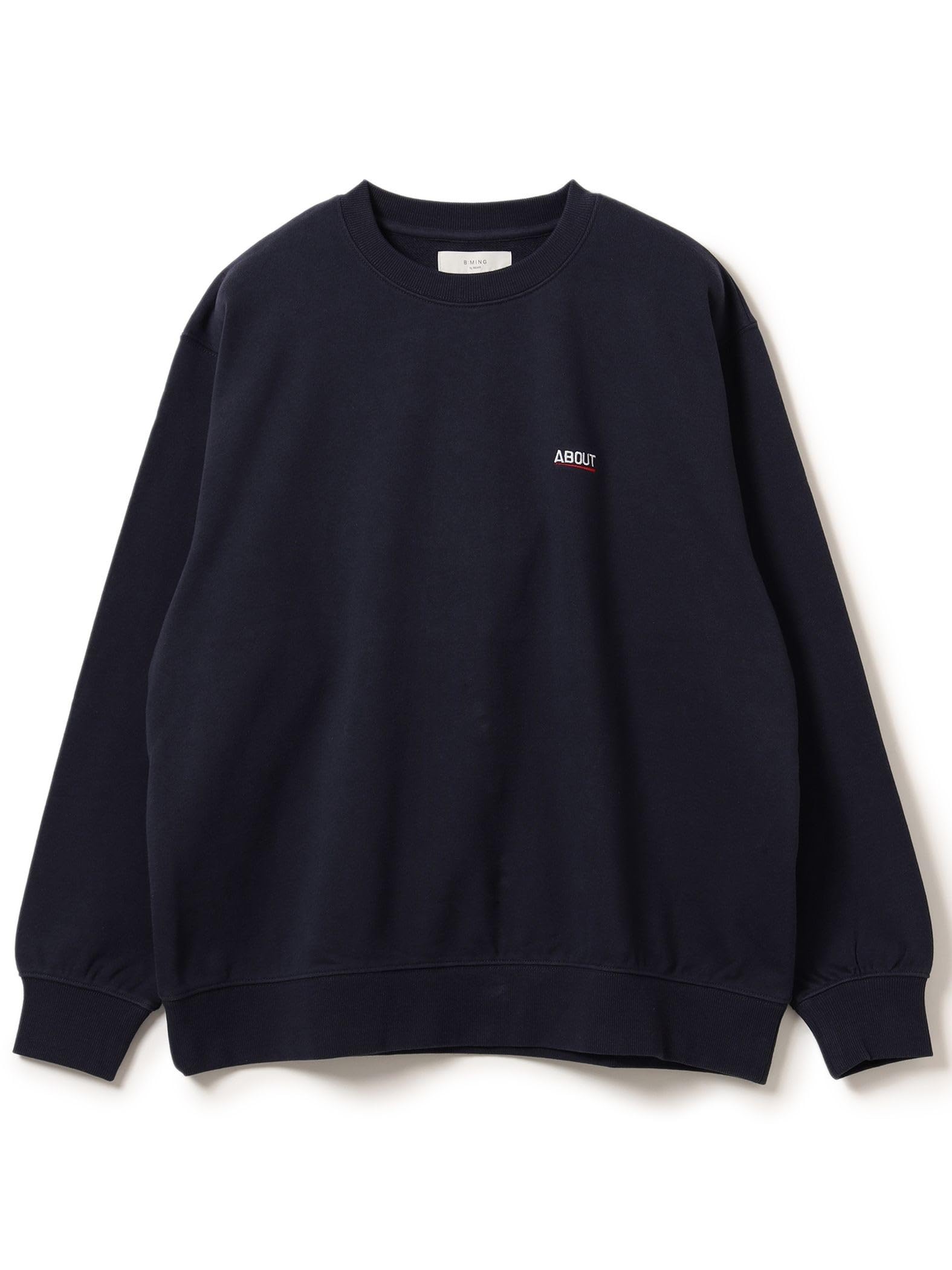 

B:MING LIFE STORE by BEAMS ABOUT Embroidered Crew Neck Sweatshirt, Men s, Navy, L_92130453147