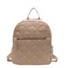 Schoolbag1011 New Large Capacity Lightweight Backpack Fashion Going Out Travel Bag Rhombus Cotton Clothing Bow Casual Backpack