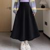 Navava Women S Warm Hem Fringe Banding Knit Skirt nS433