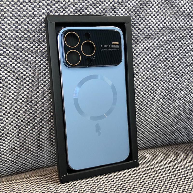 Applicable To IPhone14 Mobile Phone Case AG Matte Magnetic Suction Apple 13Promax Magnetic Suction Tape Large Window 15 Simple