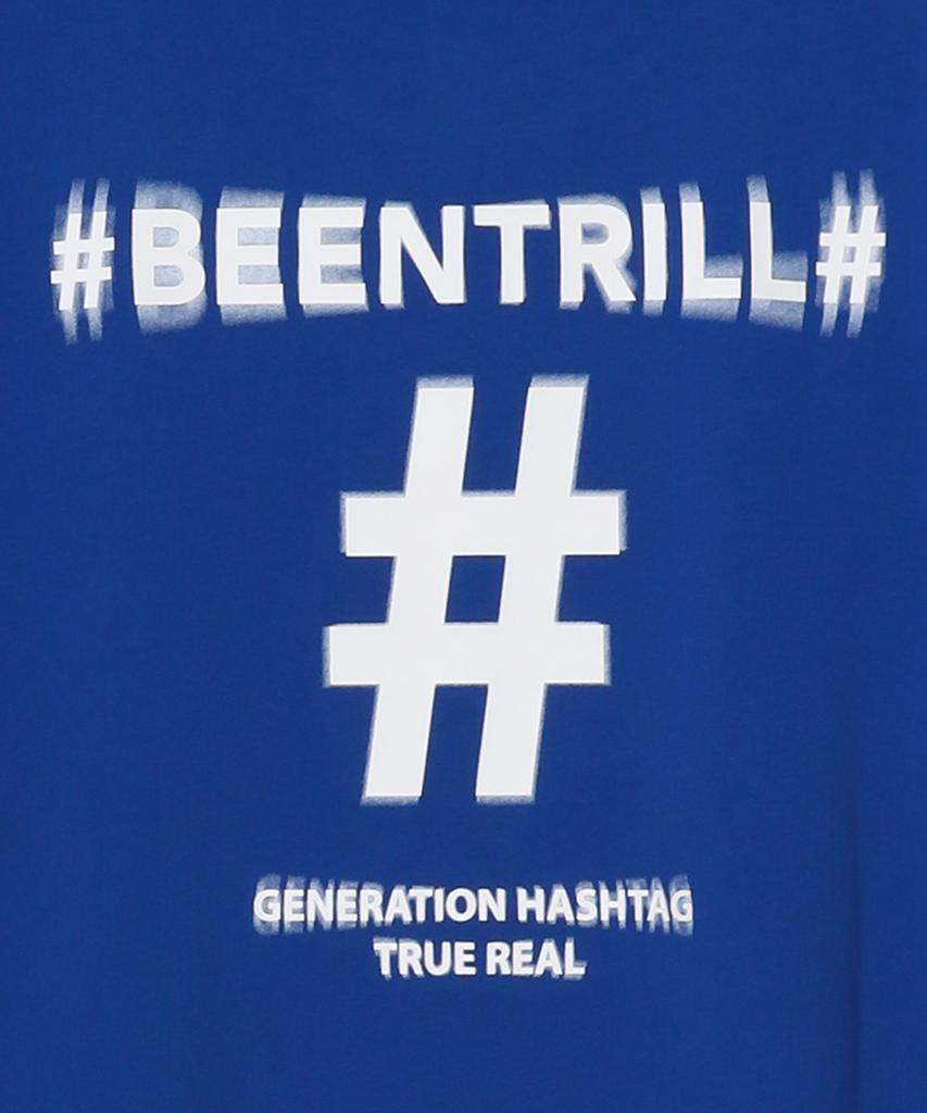 BEENTRILL Shake Hashtag Comfort Fit T-Shirt (Blue)