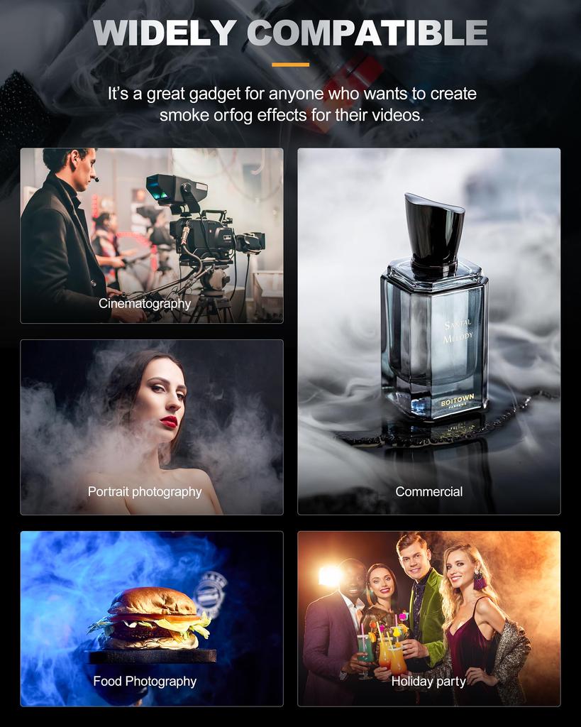 LENSGO Mini Fog Portable Smoke Outdoor Remote Control Smoke Portable Fog Machine/Handheld Machine/Small Machine/Indoor Machine/Photography/Halloween
