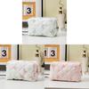 Korean Style Cotton Polyester Checkered Bow Makeup Bag With Zipper For Daily Use