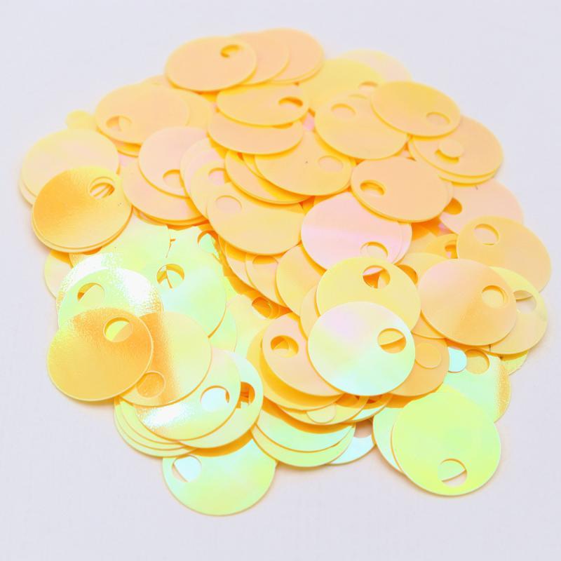 20G 20mm Ploché Kulaté Flitry Paillettes Velký Otvor Sypké Flitry Pro Řemesla Umění Výrobu Šperků Šití Vyšívání Party Dekorace
