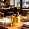 3D Printed Banana Shaped Pen Holder Compact Desk Organizer Storage Decoration for Brushes Stationery Beauty Tools