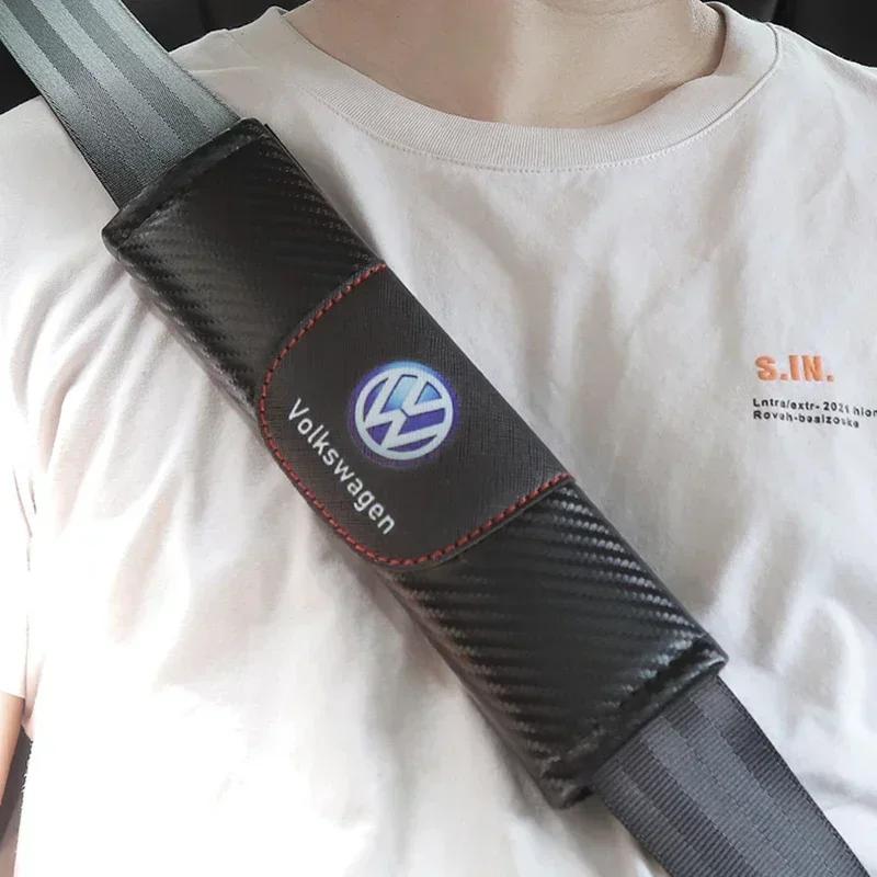 For VOLKSWAGEN VW Car Seat Belt Cover Shoulder Protector Pad for Volkswagen Polo Golf Touareg Passat B5 Touran Beetle Tiguan Sag