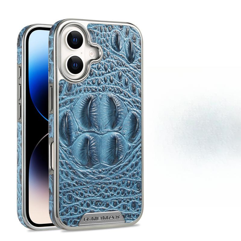 Suitable for Apple 16promax Phone Case, Crocodile Claw Pattern, IPhone15 Business 14, Shockproof 13, Full Cover 12 Leather