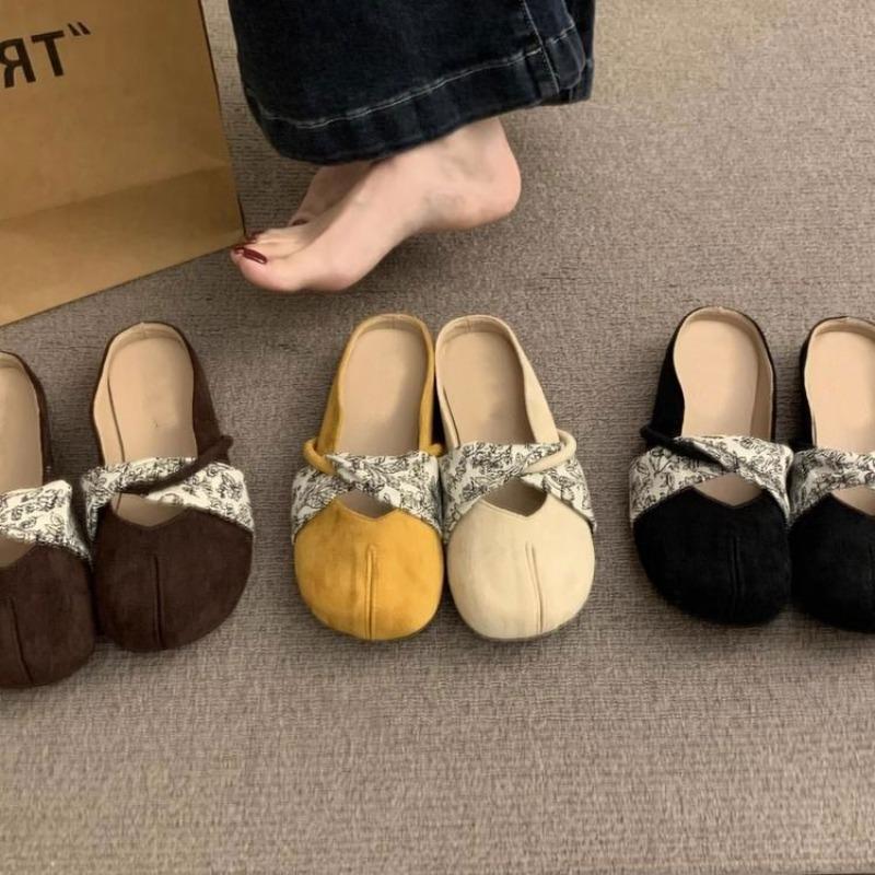 Summer new Baotou women's pig's trotters half slippers women wear gentle and cool slippers outside summer