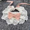 1Pc  Pet Bow Pearl Necklace Cat Collar Scarf Thin Pet Clothing Decoration Cat and Dog Wedding Ribbon Dog Necklace Garfield