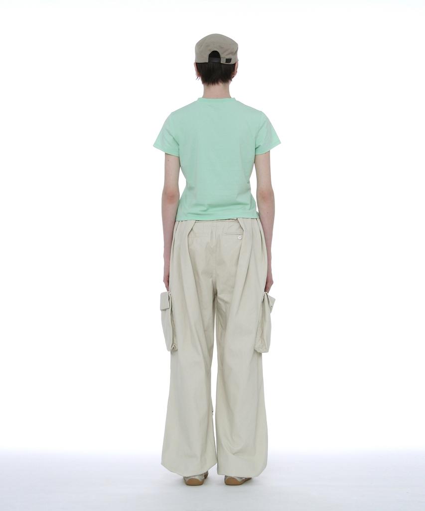 PARTIMENTO WOMEN Dbr Printed Short Sleeve Tee_Mint