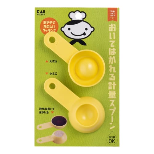 Kai Corporation KAI Measuring Spoon Tablespoon Teaspoon Dishwasher Safe Little Chef Club Yellow KAI KITCHEN Made in Japan FG5214