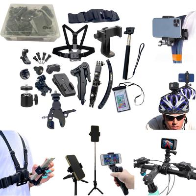 Cirker Câmera Vestível Acessórios Suporte para Câmera Vestível Peças Suporte de Combinação Universal para Visualização Ideal para Vários Esportes Móvel ao Ar Livre e Ao Vivo