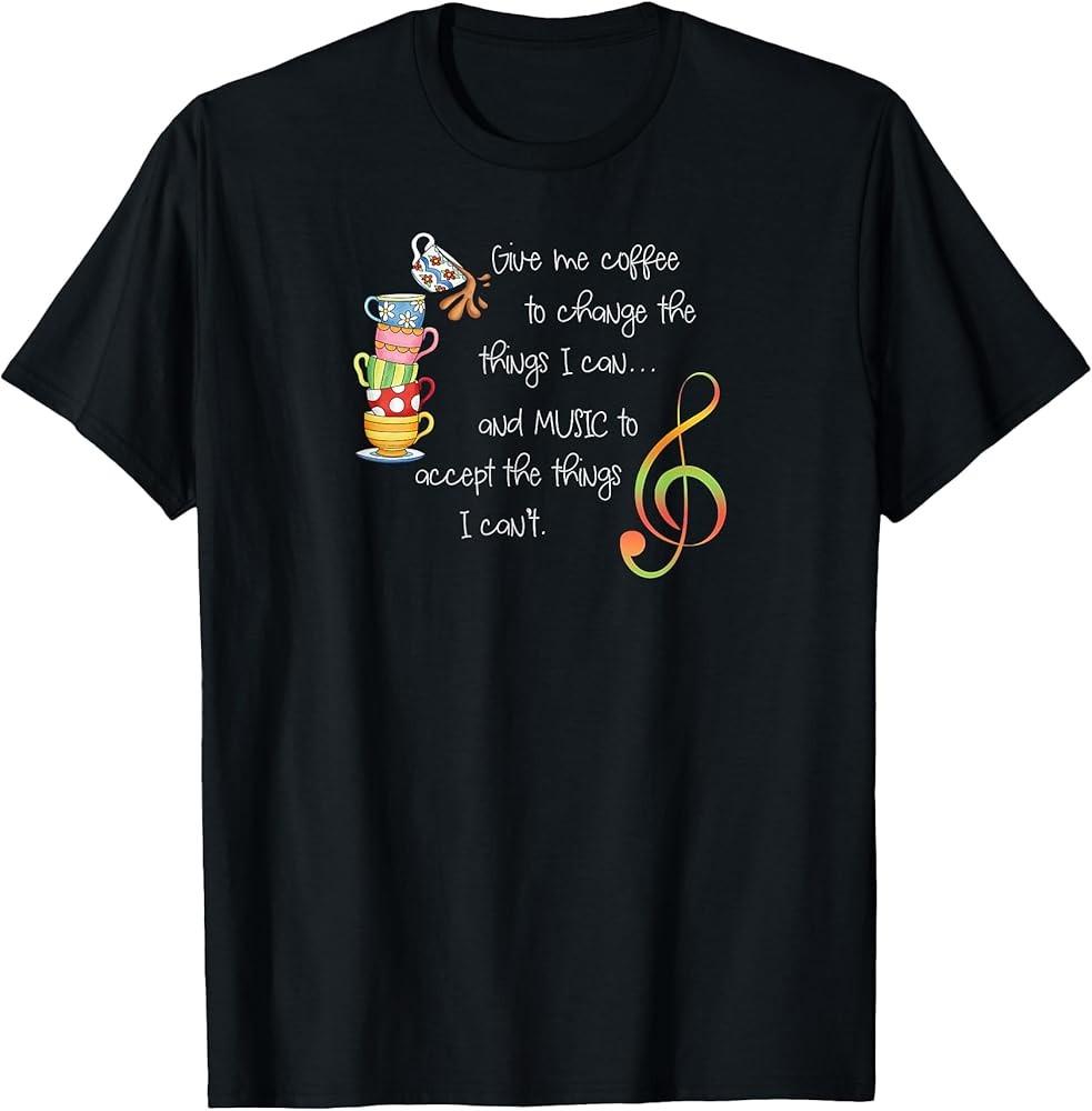 Give Me Coffee or Music Coffee and Music Lovers TShirt Unisex T-Shirt L