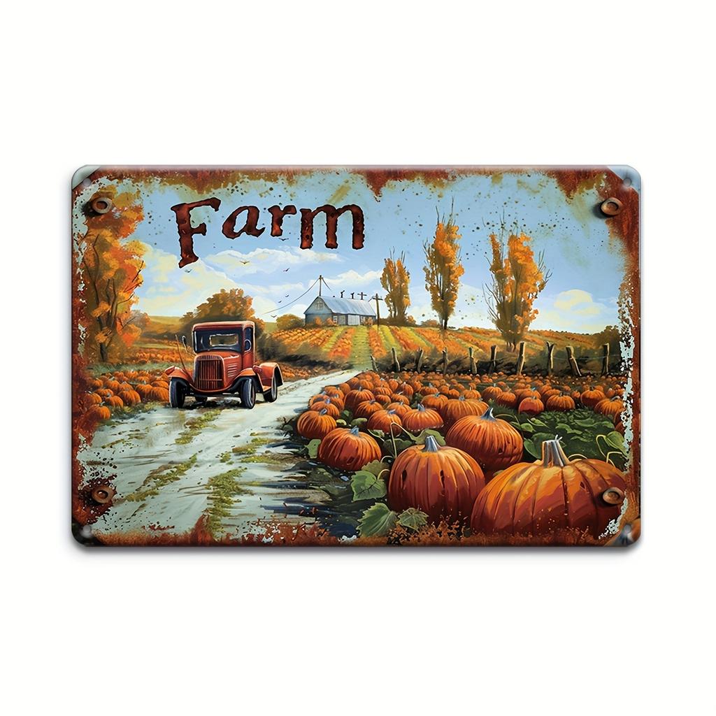 Vintage 3D Vegetables and Fruits Metal Tin Sign Plaque Decorative Plates for Farm Club Man Cave Bar Home Hotel Cafe Wall Decor