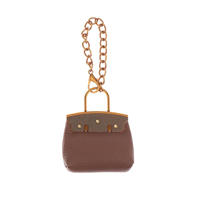 Fashion Pu Small Bag Keychain Simple Keyring Women Bag Charm Handbag Hanging Pendant Diy Accessories Girl Gifts