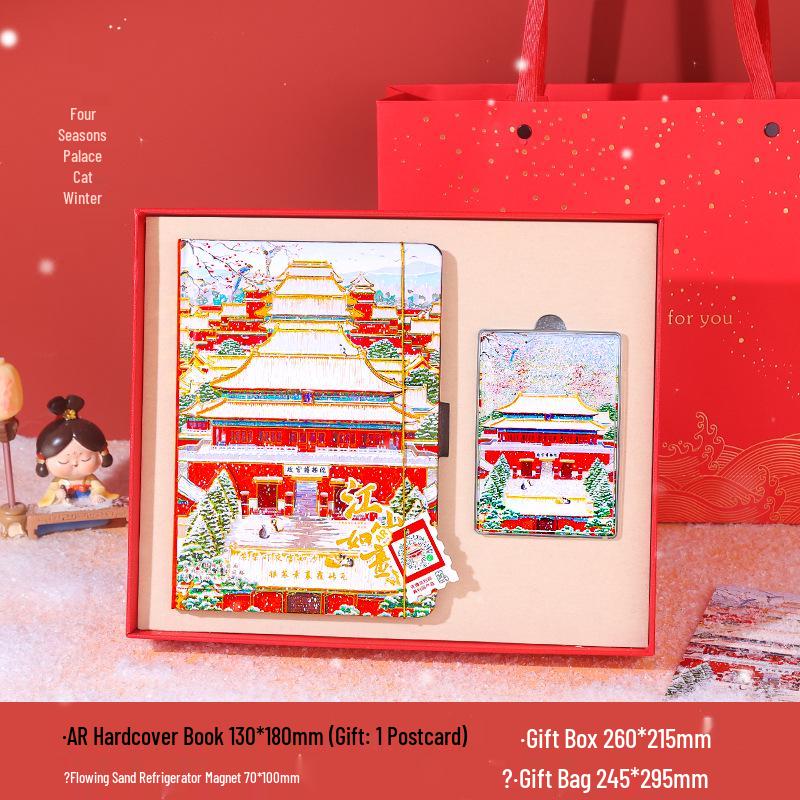 Forbidden City & Summer Palace Journal Set with Temple of Heaven Sand Magnets - Chinese Souvenir Gift