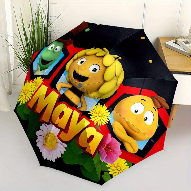 

1pc Maya the Bee Umbrella with Plastic Handle,Suitable for All Seasons Home Travel Outdoor UmbrellaM1143