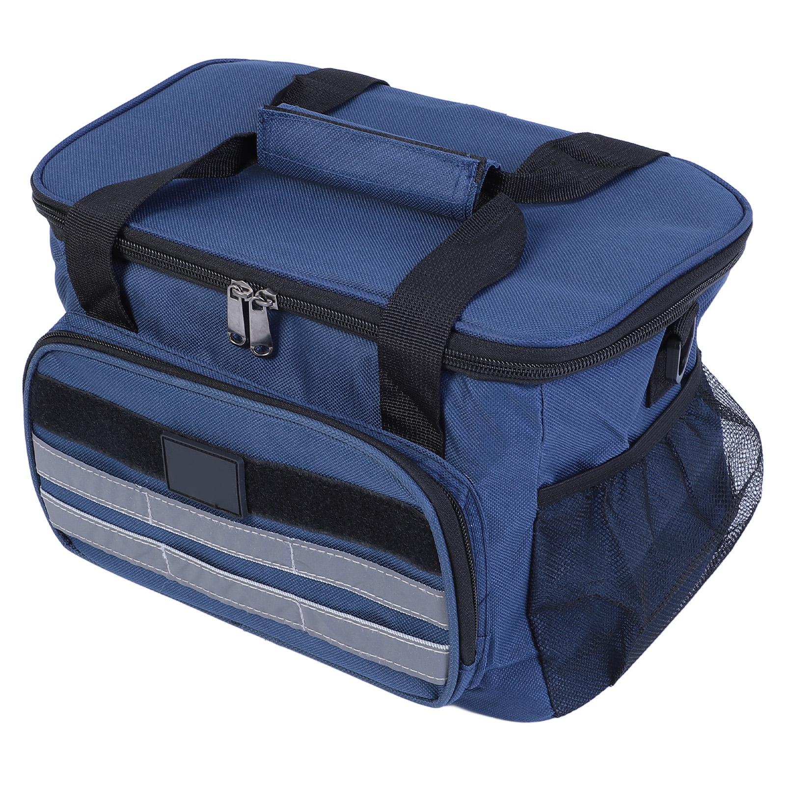 

Изолированная сумка для ланча Большой вместимости Светоотражающая полоса Боковые карманы Сумка-холодильник Ланч-бокс для улицы