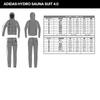 Adidas Hydro Sauna Suit Top and Bottom Set Jacket and Pants for and Workouts 4.0 (ADISS24M) - Running, Jogging, (Pre-Rubbed Blue, X-Large)
