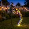 Illuminazione per sentiero e portico di Halloween, Caldaia da strega per giardino, Palo da giardino con silhouette volante con LED colorati per paesaggio, Lanterna decorativa spettrale da esterno