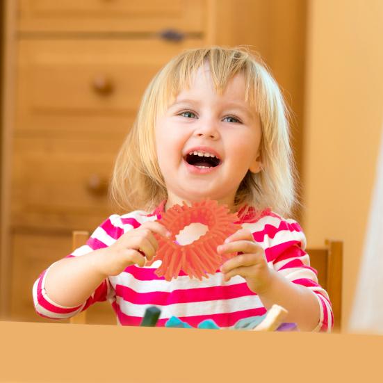 Anti-stress Fidget Bracelet Toy Eco-friendly No Odor Vibrant Color Soft Elastic