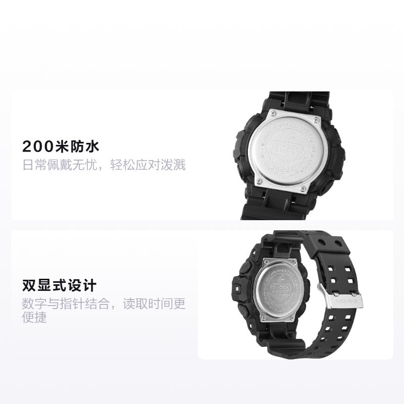 Casio G-SHOCK Colorful Waterproof and Shockproof Dual Display Fashion Trend Quartz Movement Resin Strap Japanese and Korean Watch Men's GA-710-1APR